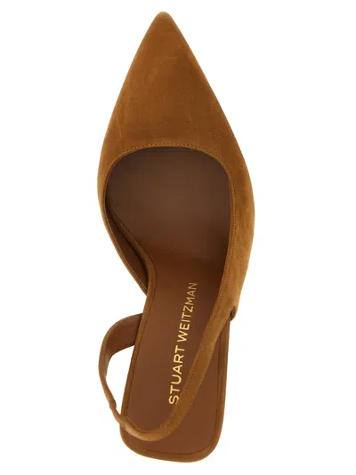 Stuart Weitzman Vinnie Slingback Heel In Brown