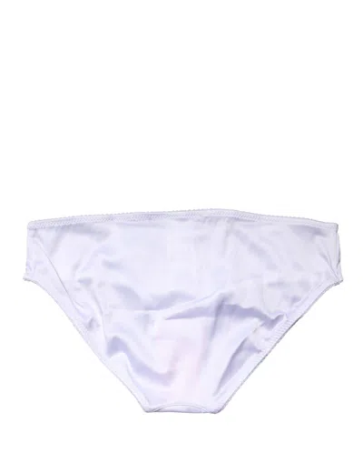 Dolce & Gabbana Silk Stretch Brief In White