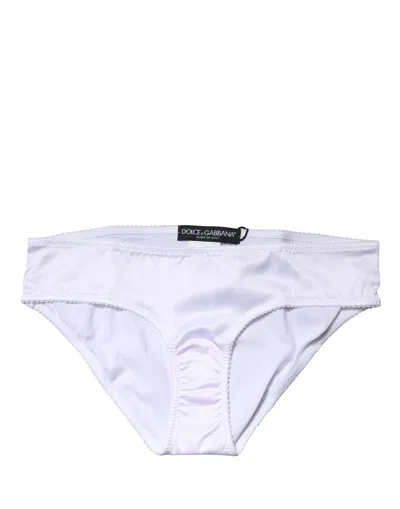 Dolce & Gabbana Silk Stretch Brief In White