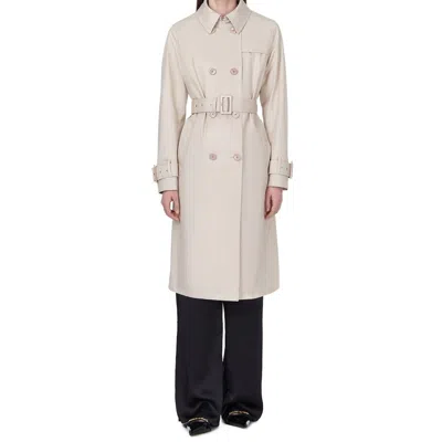 Herno Double-breasted Cotton Coat In Neutral