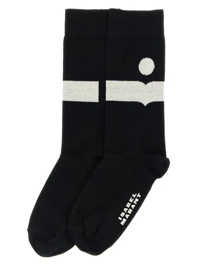Isabel Marant Calzini Nesson Medi Con Logo In Black