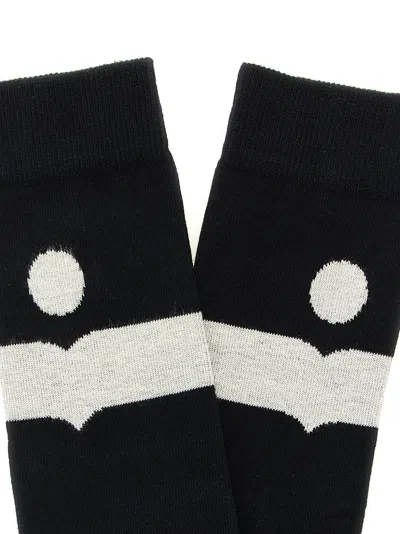 Isabel Marant Calzini Nesson Medi Con Logo In Black