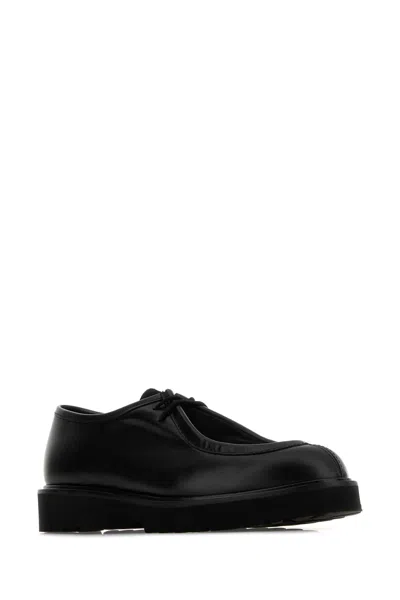 Max Mara Track Lace-up Flat In Black