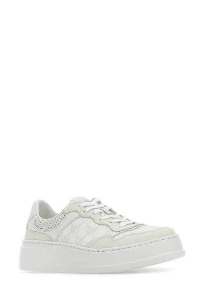 Gucci Perforated Leather Sneaker In White