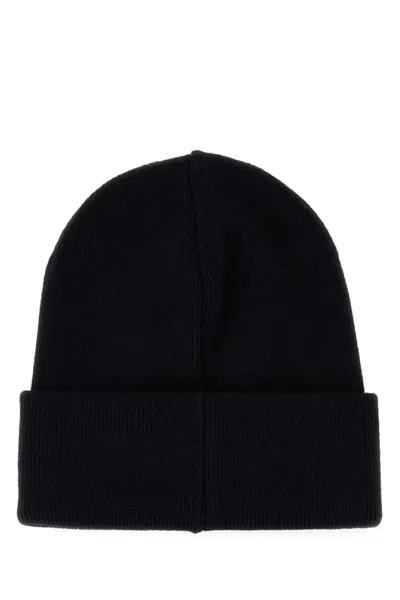 Dsquared2 Cappello Wool Ribbed Beanie In Blue
