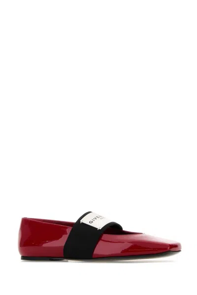 Givenchy Squared Leather Ballerinas In Multi