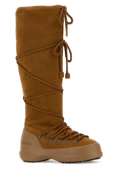 Moon Boot Mb Luna Boot Extra Suede In Cognac