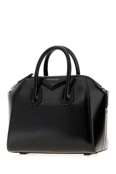 Givenchy Structured Leather Top Handle Bag In Black