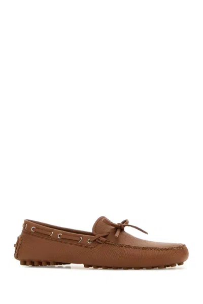Prada Grid Loafer In Brown