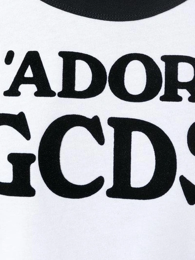 Shop Gcds Logo Cropped T-shirt - White