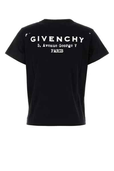 Givenchy Cotton Logo Print Regular Fit T-shirt In Black