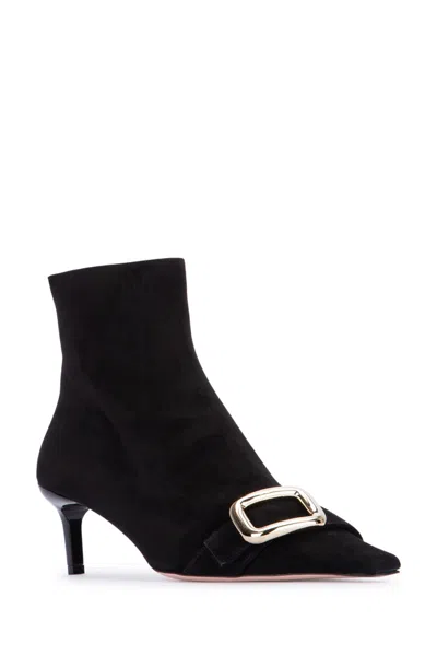 Roger Vivier Choc Heel Boots In Black