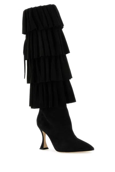 Manolo Blahnik Miralone Boot In Black