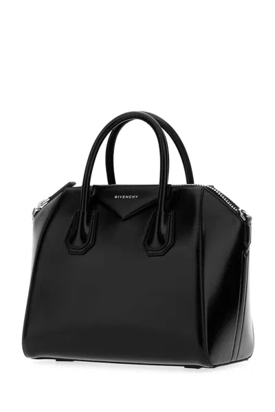 Givenchy Structured Leather Top Handle Bag In Black