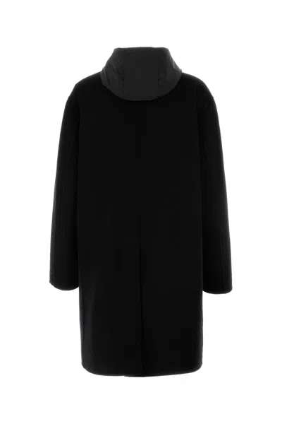 Prada Cashmere Single-breasted Coat In Black