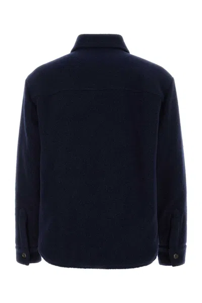 Fay Jacket Wool Blend Buttoned Cuffs In Blue