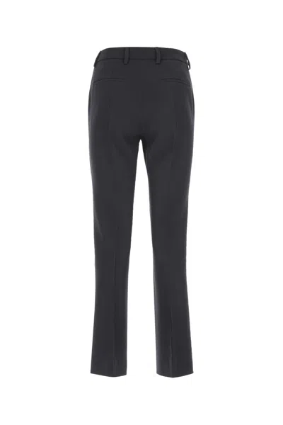 Prada Midnight Blue Wool Cigarette Pant In Blue
