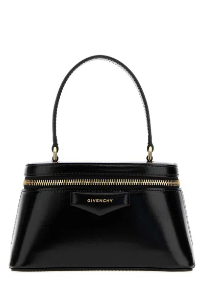 Givenchy Vanity Antigona Leather Handbag With Lettering Logo On The Front In Black