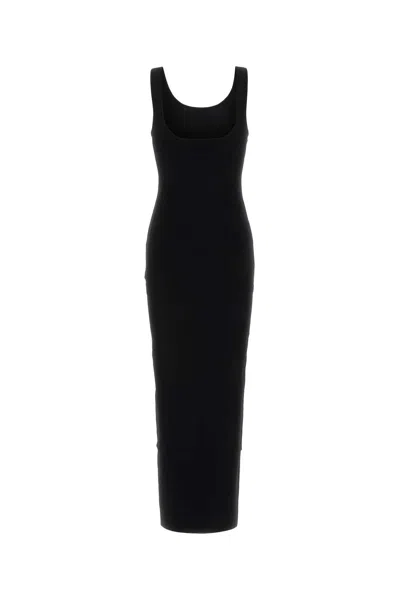 Entire Studios Squared Neckline Dress In Black