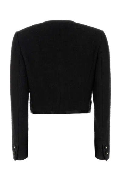 Dolce & Gabbana Boucle Loop Blazer In Black