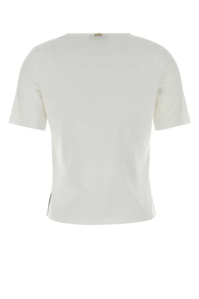 Herno Tshirt Con Spacchetto In White