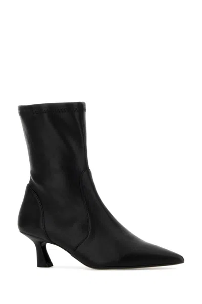 Stuart Weitzman Black Stuart Power Pump Booties In Black