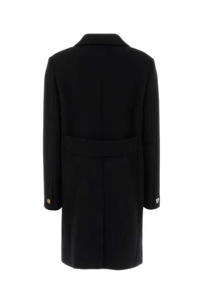 Gucci Wool Batavia Coat With Patch In Black