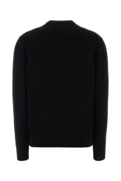 Givenchy Wool Blend Sweater With Embroidered Logo In Black