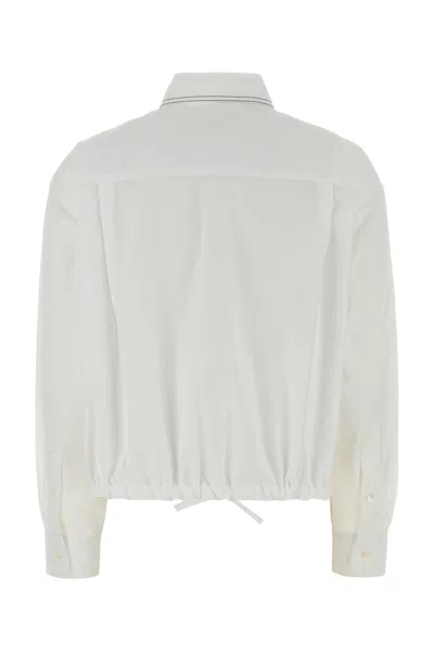 Marni Oversize Poplin Shirt In White
