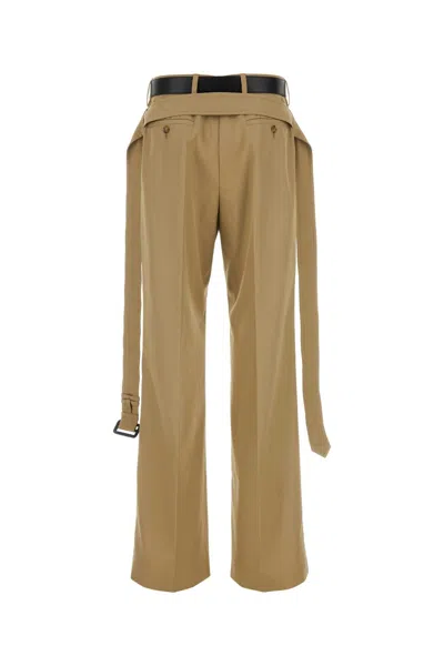 Prada Twill Cotton Pants In Brown