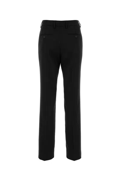 Prada Wool Trousers In Black