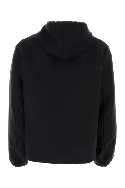 Givenchy Wool Hoodie With Elasticated Cuffs And Drawstring In Black