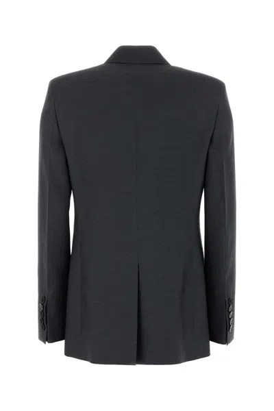 Gucci Double-breasted Wool Blazer In Gray