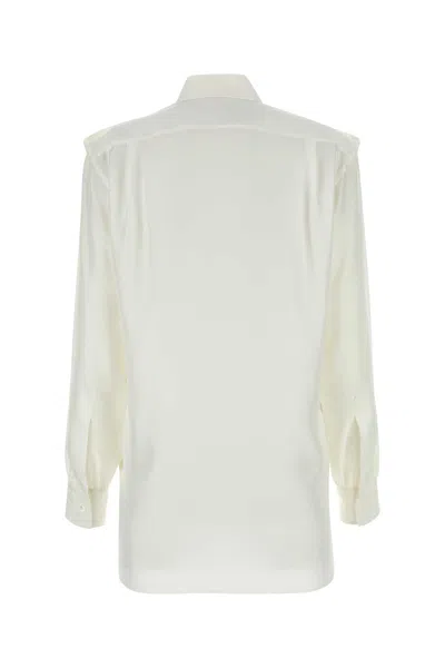 Burberry White Regular Solid Shirt In White