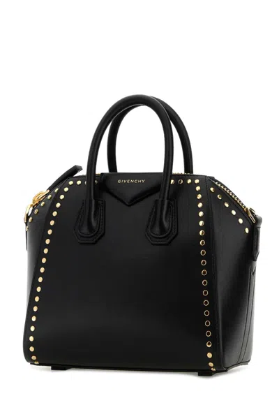 Givenchy Studded Leather Top Handle Bag In Black