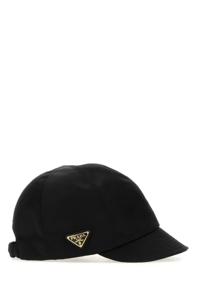 Prada Re-nylon Baseball Cap With Recycled Polyamide In Black