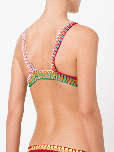 Shop Kiini Embroidered Tasmin Bikini Top - Multicolour