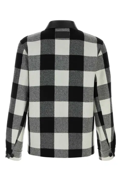 Givenchy Embroidered Wool Checked Shirt In Multi
