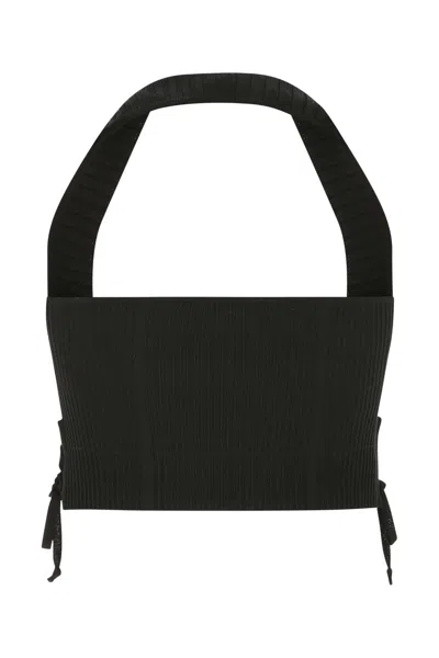 Andrea Adamo Stretch Viscose Blend Bodice In Black