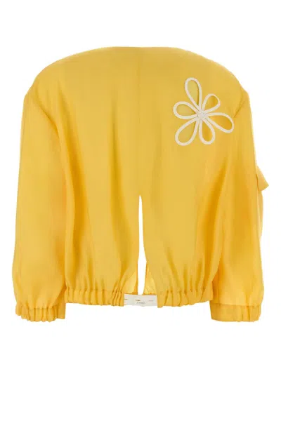 Fendi Silky Jacket In Yellow