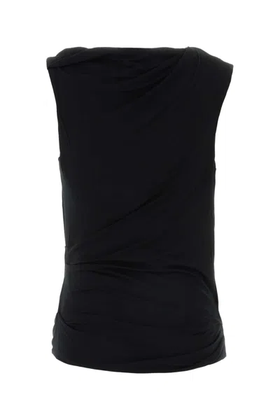 Entire Studios Stretch T-shirt Top In Black