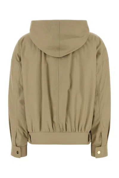 Mm Studio Beige Cotton Risorsa Jacket In Nude