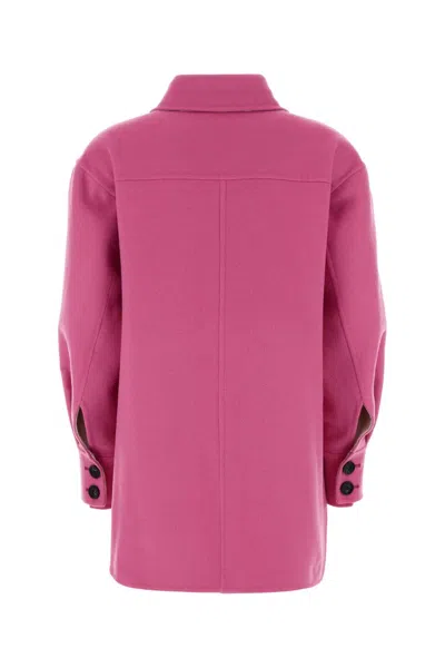 Aftercoat Wool Blend Coat In Pink
