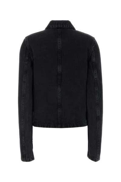 Rier Denim Jacket Collared Design Front Pockets In Blue