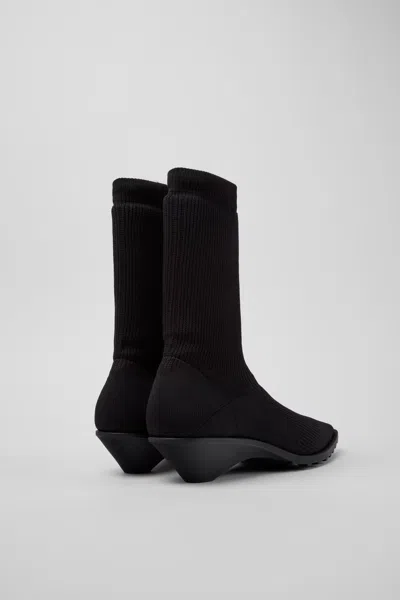 Camper Kitten Heel Ankle Boot In Black