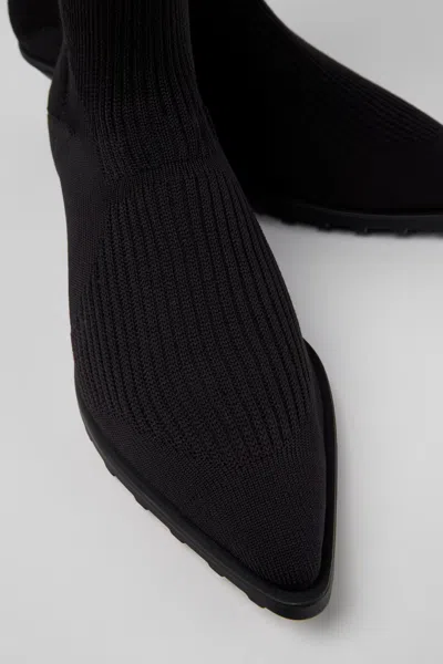 Camper Kitten Heel Ankle Boot In Black