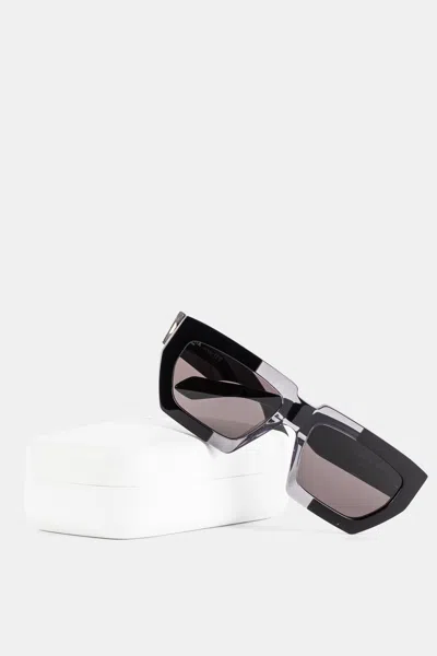 Alaïa Acetate Rectangular Sunglasses In Multi