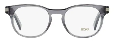 Zegna Ez5268 Keyhole Bridge Oval Eyeglasses In Gray