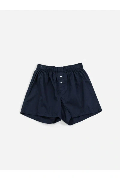Handvaerk Elasticated Button-front Boxer Shorts In Black