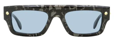 Alexander Mcqueen Spike Stud-detailing Rectangle-frame Sunglasses In Black